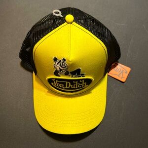 Neon Yellow Von Dutch Breakfast ClubTrucker hat